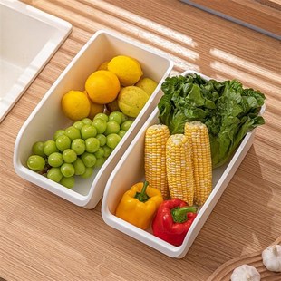 日式 优选个装 家用冰箱收纳盒橱柜储物盒零食Q桌面长方形置物盒.