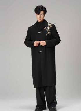 CNEW楚念贰问24AW新中式国风牡丹刺绣西装风衣外套男女同款