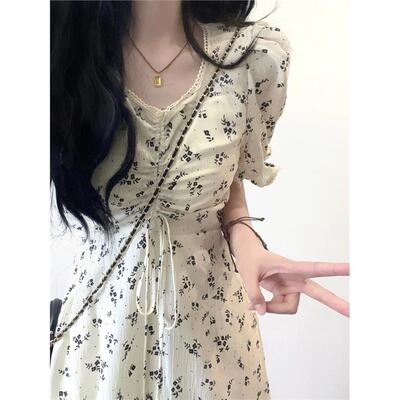 碎花连衣裙夏高级感法式