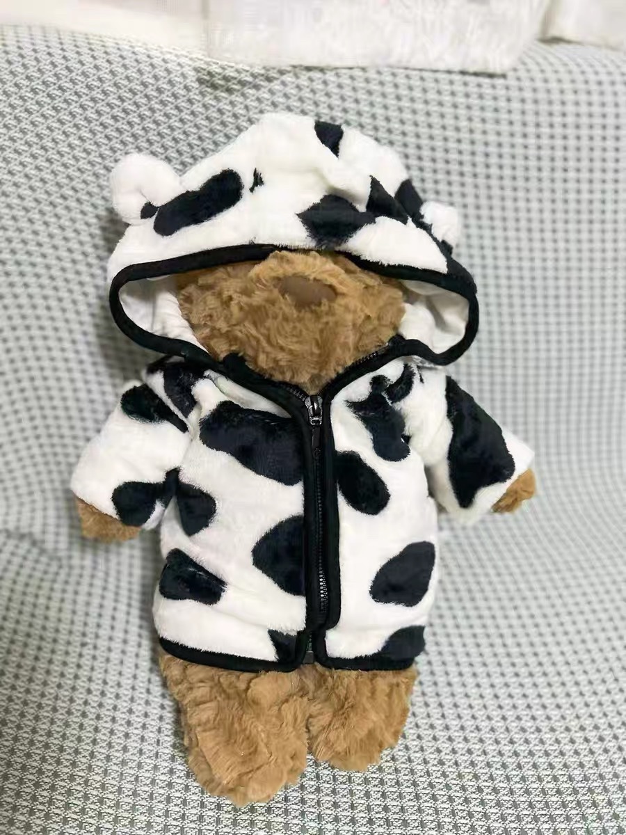 巴塞罗那熊外套熊玩偶白色粉色卡其色衣服可爱保暖巴塞罗那熊衣服