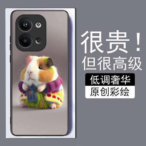 仓鼠小牛适用opporeno9手机壳8pro+真我A976K10X新款7se钢化玻璃a73全包72防摔A57A1pro保护套r17简约GTneo