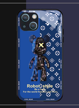 潮牌机械熊适用苹果13pro手机壳12max11钢化玻璃iphone硅胶xr7sx8