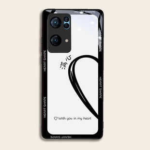 满心欢喜适用OPPOreno7pro 5硅胶96findR17钢化玻璃a7292 手机壳6