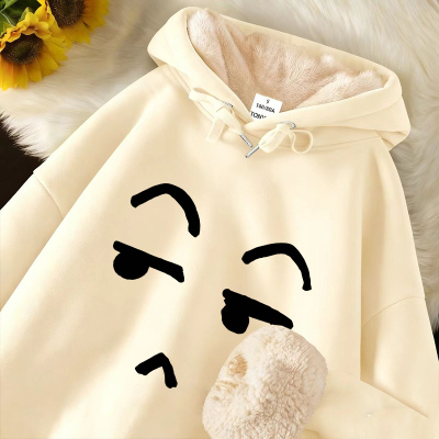 加绒卫衣男款连帽秋冬季羊羔绒加厚保暖外套男款重磅超厚套头衫潮