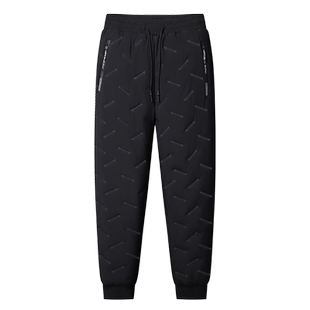 羽绒棉裤子男士冬季外穿加厚加绒东北户外抗寒保暖宽松运动冲锋裤