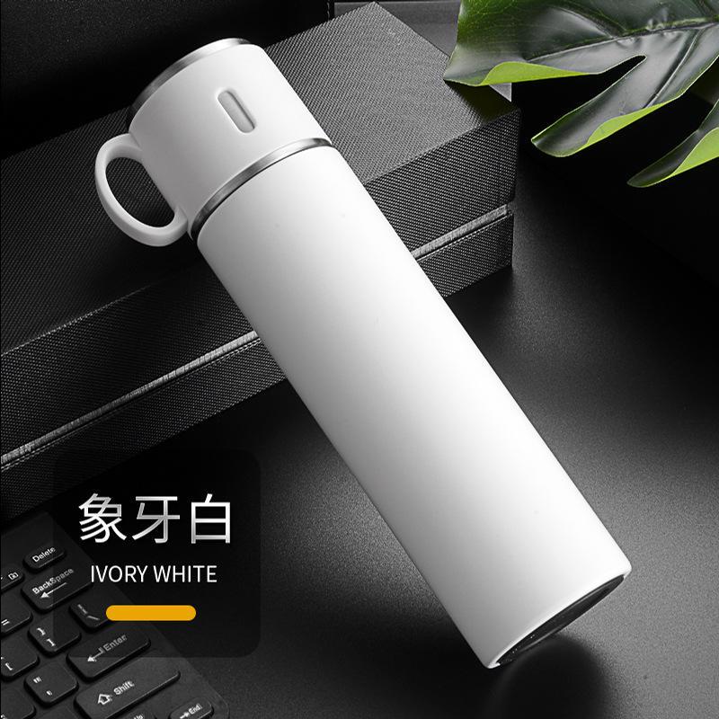 带盖316手提保温杯一盖两用大容量便携水杯商务礼品刻字杯子爆款