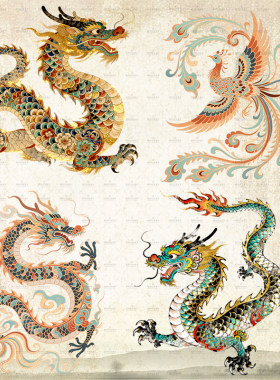 原创烫画热转印中国龙