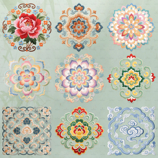 原创烫画新中式仿刺绣民族风烫画图案中国风国潮印花新款服装贴