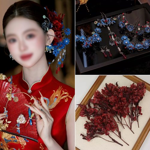 新娘头饰中式复古秀禾服敬酒服