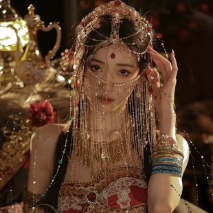 公主风情西域汉服额饰敦煌额头异域舞姬流苏古装发饰头饰古风配饰