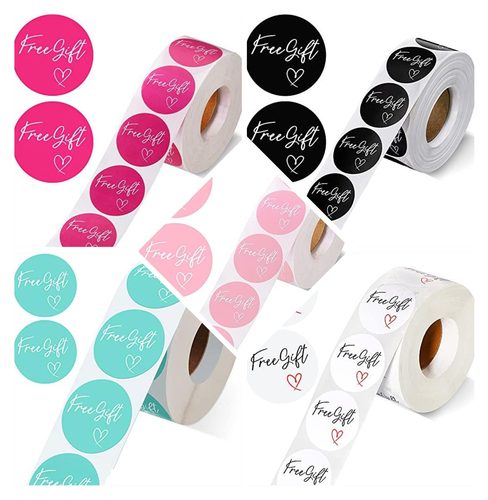 5种颜色感谢赠品贴纸FreeGift