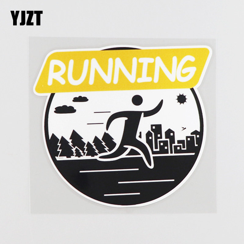 yjzt running卡通小人 个性趣味运动装饰车贴 创意潮贴 cs9044