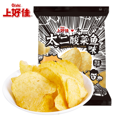 上好佳田园薯片80g/袋太二酸菜鱼味联名网红追剧解馋休闲小吃零食