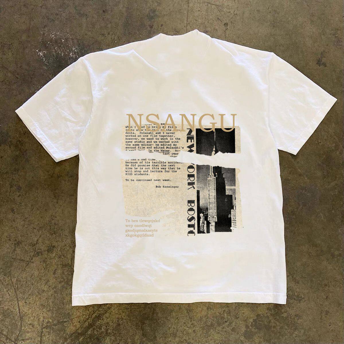 美式痞帅短袖T恤青年男女款四季ins潮牌街头宽松百搭简约短袖上衣