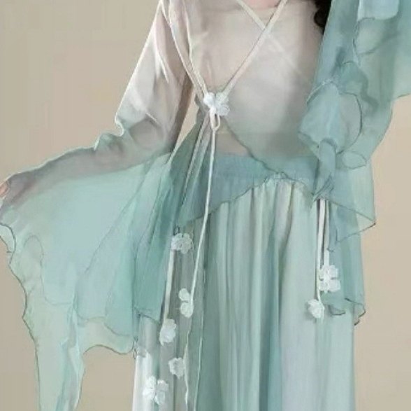 古典舞服装飘逸身韵渐变蝴蝶纱衣练功服仙气形体服裙裤舞蹈演出服,童装/婴儿装/亲子装,儿童演出服,淘宝优惠券,粉丝福利购,淘宝优惠卷