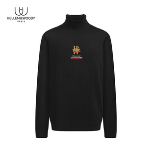 刺绣奢侈品毛衣针织衫 美丽诺高领羊毛打底衫 新款 HELLEN&WOODY秋季
