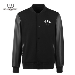 男装 HELLEN&WOODY早春2023新款 修身 夹克刺绣时尚 外套男 奢侈品男装