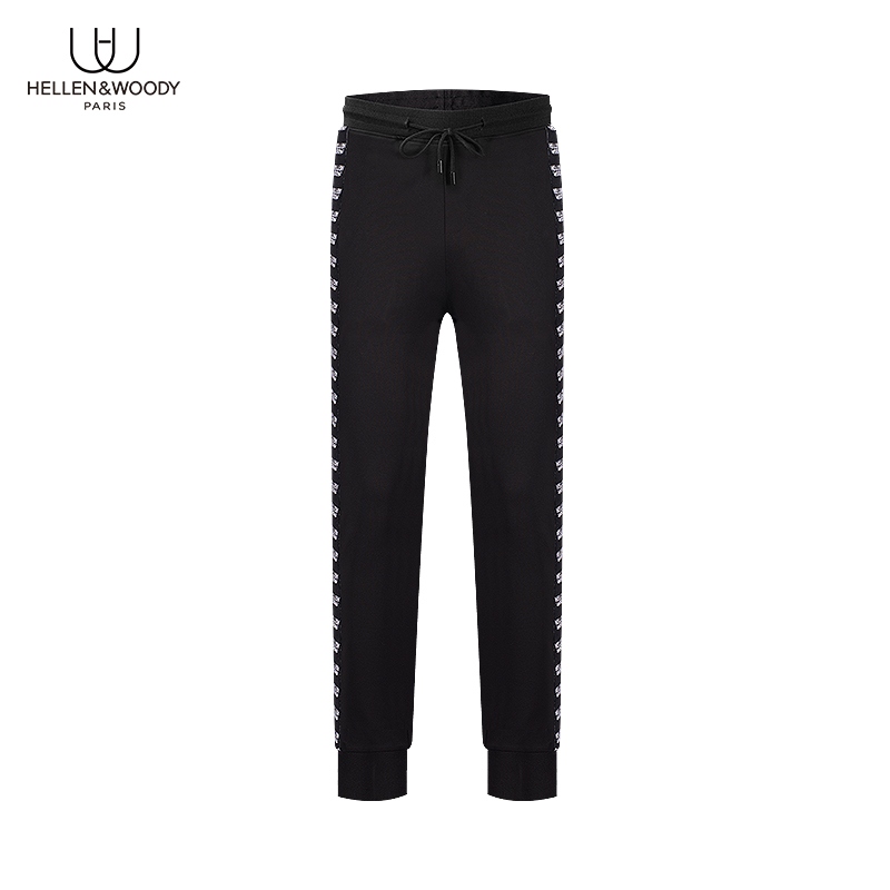 织带男装夏季休闲时尚男士运动裤