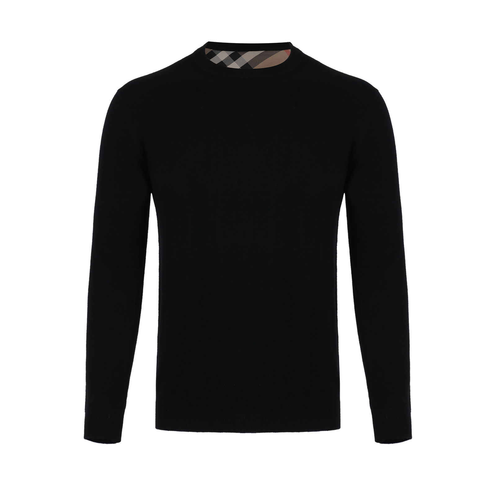 Hellen&woody纯色羊毛圆领毛衣男