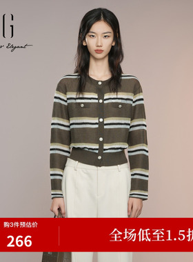XG雪歌衣服秋毛针织衫长袖小香风设计师温婉大方衣服XK311034B299