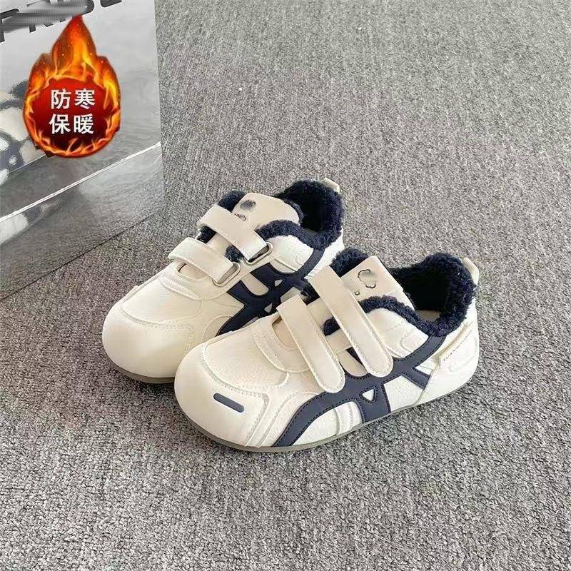 韩系保暖加绒板鞋女2025新款爆款冬季厚底小白鞋德训棉鞋勃肯鞋