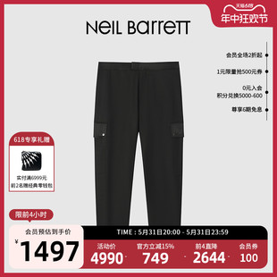 尼奥贝奈特22秋冬男式 黑色休闲长裤 BARRETT NEIL