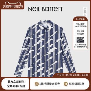 尼奥贝奈特2023春夏新款 BARRETT NEIL 男长袖 闪电系列 衬衫