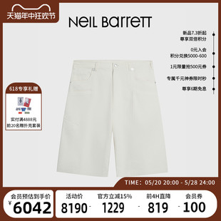 Neil 春夏男式 Barrett尼奥贝奈特2024新款 牛仔短裤 百搭潮流时尚