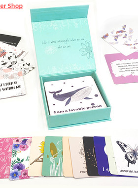 50 Positive Words Greeting Cards Positive Affirmation Cards