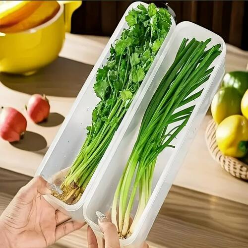2/4pcs Long Rectangular Food Storage Containers, Plastic Reu