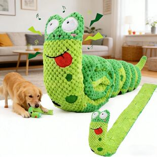 Plush Snail Pet Toy,Voice Interaction with Dogs Biting Toys,