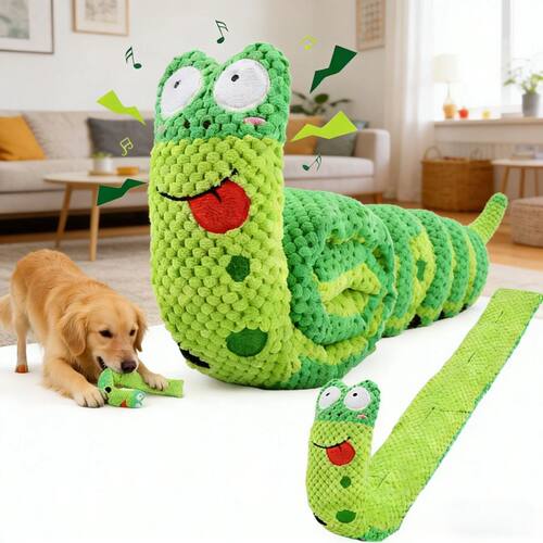 Plush Snail Pet Toy,Voice Interaction with Dogs Biting Toys,