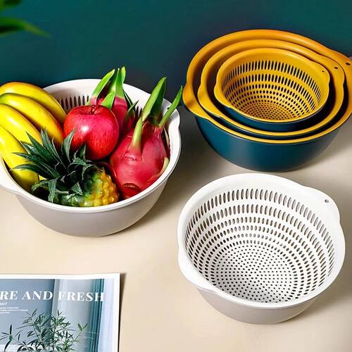 6PCS Kitchen Sink Vegetable Drainer Fruit Basket for Multifu