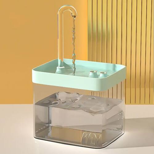 Fully Transparent 1.5L Automatic Cat Water Fountain Filter U