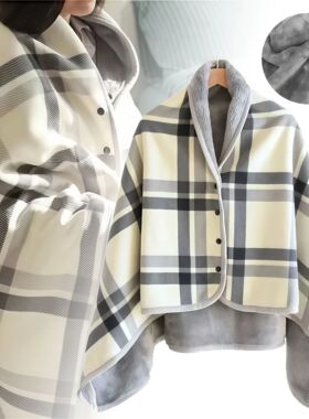 Wearable Blankets Shawl Blanket Flannel Lazy Casual Office B