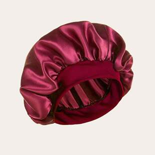 Satin Solid Wide-brimmed Sleeping Hat Night Sleep Bonnet帽子
