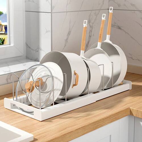 Extensible and Adjustable Kitchen Storage Rack for Utensils,
