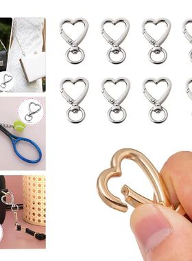 Metal Heart Lobster Claw Clasps Swivel Lanyards Trigger Snap