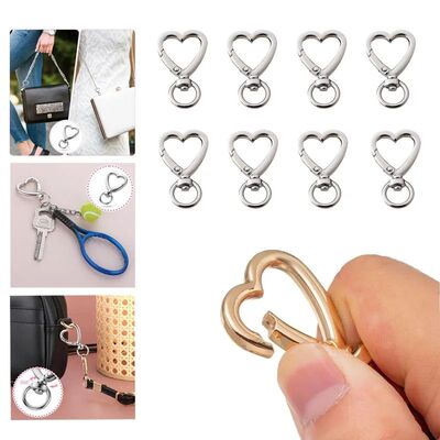 Metal Heart Lobster Claw Clasps Swivel Lanyards Trigger Snap