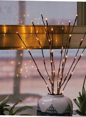 LED Willow Branch Lamp Floral Lights 20 Bulbs Home Christmas
