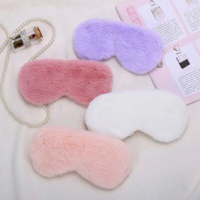 1Pcs Plush Sleep Eye Mask Aldults Sleep Better Light Proof N