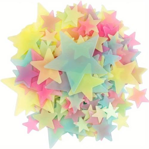 100 Luminous Star Stickers for Ceiling and Room Decoration,