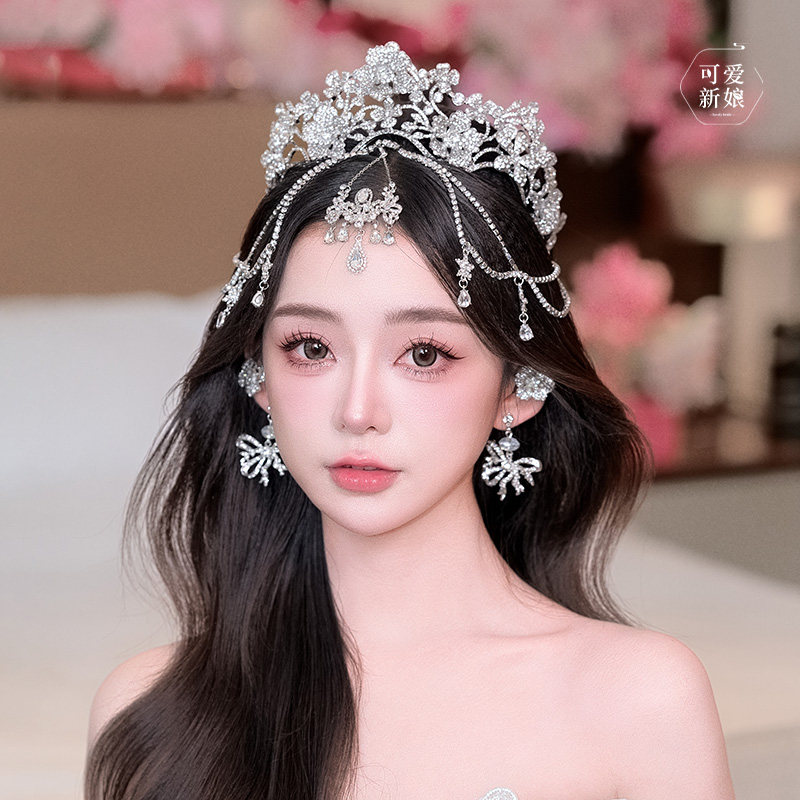 新娘高级甜美精致婚纱皇冠