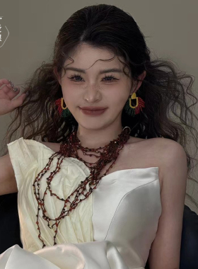可爱新娘欧美高级轻奢复古项链
