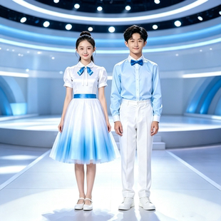 儿童合唱团初中小学生男女童演讲爱国朗诵红歌比赛毕业礼服演出服