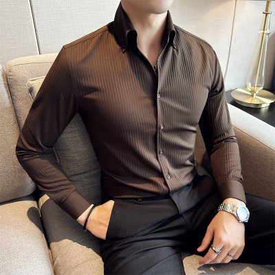 潮牌法式衬衫男长袖秋季2