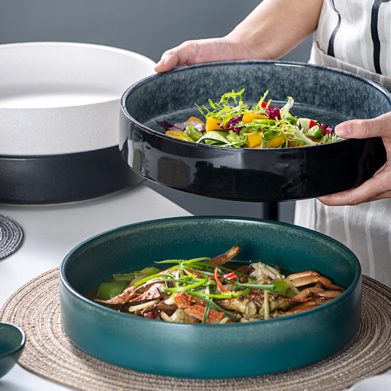 大盘子深盘北欧西餐家用好看个性