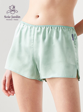soie jardin 0#纯色家居睡裤桑蚕丝纯色宽松舒适丝绸简约短裤打底