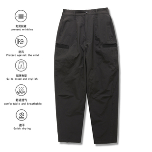 休闲长裤 弯刀裤 秋冬 锥形裤 AGITOMADE日系百搭宽松机能速干阔腿裤