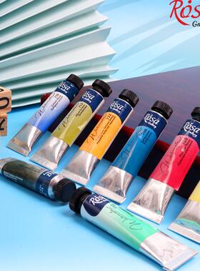 乌克兰罗莎艺术家水彩颜料80色管装单支分装ROSA自选10ml大师级透明管彩全套 红盒试用装Fenny老师罗莎配色